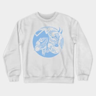 Light Blue Bull and Bear Crewneck Sweatshirt